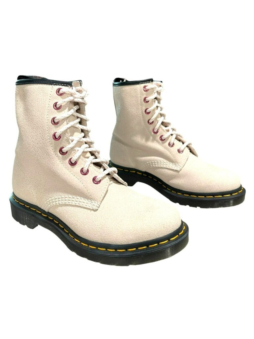 Dr. Martens 1460 Glitter White Leather Lace-Up Boots EU 38 / US 7